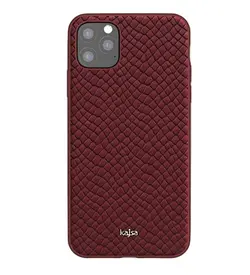 کاور چرمی KAJSA مدل Pearl Pattern مناسب برای Apple iPhone 11