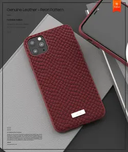 کاور چرمی KAJSA مدل Pearl Pattern مناسب برای Apple iPhone 11