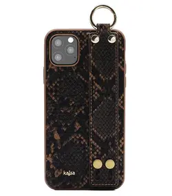 کاور چرمی KAJSA مدل Pearl Pattern به همراه بند چرمی مناسب برای Apple iPhone 11