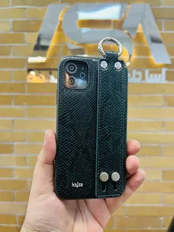 کاور چرمی KAJSA مدل Pearl Pattern به همراه بند چرمی مناسب برای Apple iPhone 11