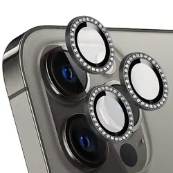 محافظ لنز دوربین نگین دار مدل رینگی مناسب برای گوشی موبایل اپل iPhone 13 ProMax / 13 Pro