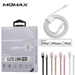 کابل تبدیل USB به لایتنینگ مومکس مدل Momax Elite Link pro طول ۱ متر