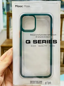 کاور Q Series مدل Magic Mask همراه با نوار محافظ دور لنز مناسب برای گوشی موبایل اپل IPhone 11 Pro
