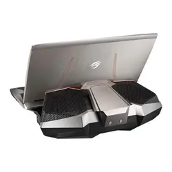 بدنه لپ‌تاپ GX700VO از ترکیب فلز و پلاستیک ساخته شده و طراحی چشمگیری نیز دارد.