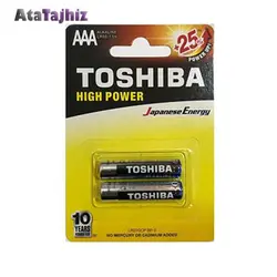 باتری نیم قلمی های پاور (High power)  آلکالاین برند توشیبا