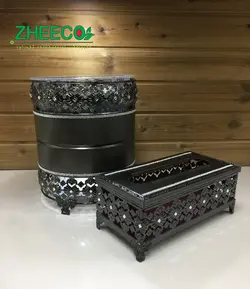 ست جا دستمال کاغذی و سطل زباله