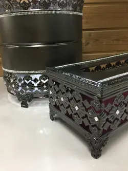 ست جا دستمال کاغذی و سطل زباله