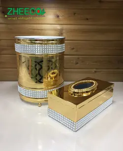 ست جا دستمالی و سطل زباله