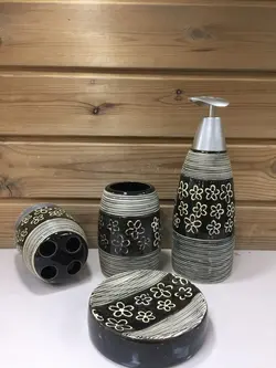 ست سرویس بهداشتی طرح گل کد: 10-6166