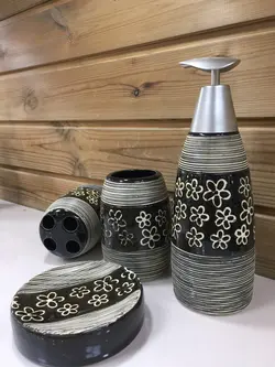 ست سرویس بهداشتی طرح گل کد: 10-6166