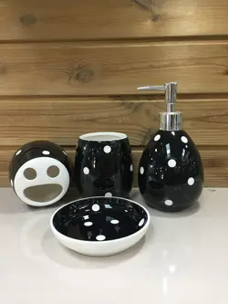 ست سرویس بهداشتی سرامیکی 4 تیکه کد8-6166