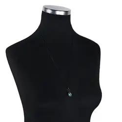 گردنبند فیروزه نیشابوری شجری سبز رضوی معدنی درشت با نقش و نگار زیبا رنگ صد درصد طبیعی بافت مکرومه وزن 1.71 گرم