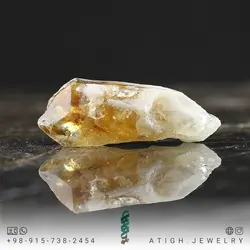 سنگ راف (تراش نخورده) سیترین معدنی خوشرنگ مناسب سنگ درمانی و دکوری تنظیم و تعادل چاکرای خورشیدی وزن 35 قیراط