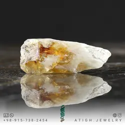 سنگ راف (تراش نخورده) سیترین معدنی خوشرنگ مناسب سنگ درمانی و دکوری تنظیم و تعادل چاکرای خورشیدی وزن 35 قیراط