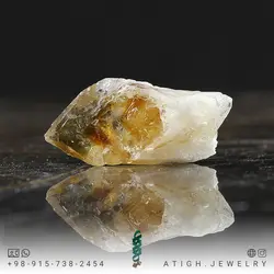 سنگ راف (تراش نخورده) سیترین معدنی خوشرنگ مناسب سنگ درمانی و دکوری تنظیم و تعادل چاکرای خورشیدی وزن 38.10 قیراط