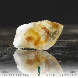 سنگ راف (تراش نخورده) سیترین معدنی خوشرنگ مناسب سنگ درمانی و دکوری تنظیم و تعادل چاکرای خورشیدی وزن 38.10 قیراط