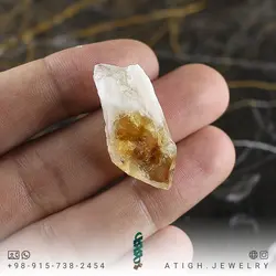 سنگ راف (تراش نخورده) سیترین معدنی خوشرنگ مناسب سنگ درمانی و دکوری تنظیم و تعادل چاکرای خورشیدی وزن 38.10 قیراط