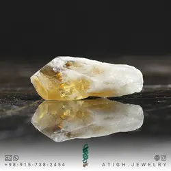 سنگ راف (تراش نخورده) سیترین معدنی خوشرنگ مناسب سنگ درمانی و دکوری تنظیم و تعادل چاکرای خورشیدی وزن 38.30 قیراط