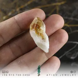 سنگ راف (تراش نخورده) سیترین معدنی خوشرنگ مناسب سنگ درمانی و دکوری تنظیم و تعادل چاکرای خورشیدی وزن 38.30 قیراط