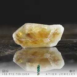 سنگ راف (تراش نخورده) سیترین معدنی خوشرنگ مناسب سنگ درمانی و دکوری تنظیم و تعادل چاکرای خورشیدی وزن 63 قیراط