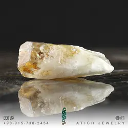 سنگ راف (تراش نخورده) سیترین معدنی خوشرنگ مناسب سنگ درمانی و دکوری تنظیم و تعادل چاکرای خورشیدی وزن 63 قیراط