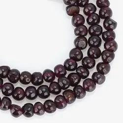 گردنبند یاقوت گارنت (سیلان) معدنی کیفیت و رنگ عالی شفاف تراش نامنظم ظریف قفل mystery