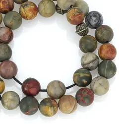 تسبیح موکائیت معدنی کیفیت بسیار بالا 33 دانه دستساز طراحی اسلیمی هارمونی رنگ بسیار جذاب