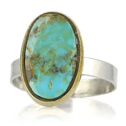 انگشتر نقره فیروزه شجری معدنی نیشابوری رنگ بسیار خاص با رگه های طلایی منحصر به فرد رنگ صد درصد طبیعی رکاب ۹۲۵ عیار دستساز