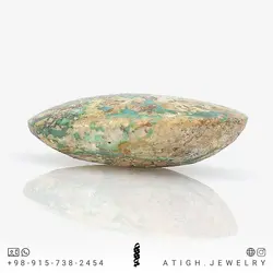 نگین فیروزه نیشابوری رضوی شجری معدنی با نقش و نگار زیبا خوشرنگ رنگ صد درصد طبیعی وزن حدود 5 گرم