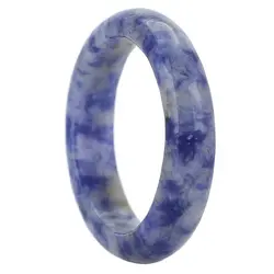 حلقه سنگی سودالیت معدنی با نقش و نگار زیبا بسیار خاص کیفیت سنگ و تراش بالا سایز 65 استاندارد