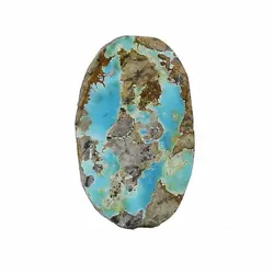 نگین فیروزه نیشابوری شجری معدنی با نقش و نگار زیبا خوشرنگ رنگ صد درصد طبیعی وزن 1.2 گرم