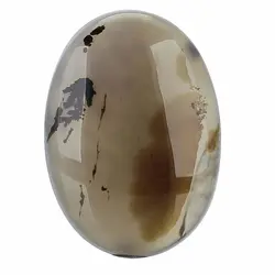 نگین عقیق شجری ایرانی معدنی شفاف آبدار با مناظر طبیعی رنگ بسیار زیبا وزن 5 گرم