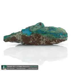 سنگ کریزوکولا راف (تراش نخورده) معدنی با نقش و نگار زیبا خوشرنگ مناسب دکوری سنگ درمانی مخصوص چاکرای پنجم