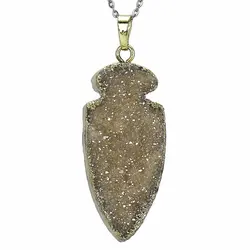 گردنبند پیریت تراش خاص معدنی سنگ درمانی بسیار خوشرنگ همراه زنجیر استیل ضد حساسیت