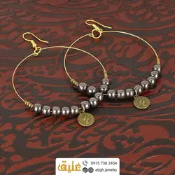 گوشواره حدید (هماتیت) معدنی یونیک بسیار خاص استیل رنگ ثابت