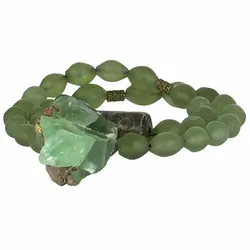 تسبیح کلکسیونی شاه مقصود افغان 33 دانه تراش هلی، فلورین راف همراه مهره لول عقیق تبتی معدنی بسیار خاص