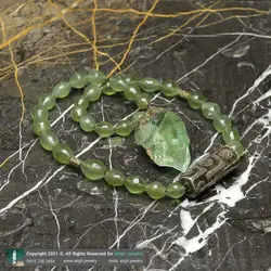 تسبیح کلکسیونی شاه مقصود افغان 33 دانه تراش هلی، فلورین راف همراه مهره لول عقیق تبتی معدنی بسیار خاص