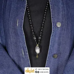 سینه ریز کوارتز رتایل بسیار عالی همراه لارویکیت و انیکس مات معدنی مناسب هفت چاکرا طرح ورساچی