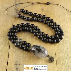 سینه ریز کوارتز رتایل بسیار عالی همراه لارویکیت و انیکس مات معدنی مناسب هفت چاکرا طرح ورساچی