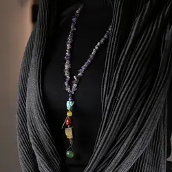 سینه ریز هفت سنگ چاکرا معدنی با تراش های مختلف سری بینظیر سنگهای قیمتی همراه حدید محافظ هاله انرژی فول انرژیک آرامش بخش