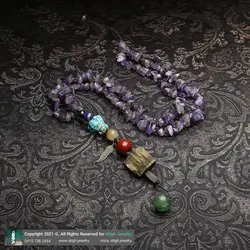 سینه ریز هفت سنگ چاکرا معدنی با تراش های مختلف سری بینظیر سنگهای قیمتی همراه حدید محافظ هاله انرژی فول انرژیک آرامش بخش