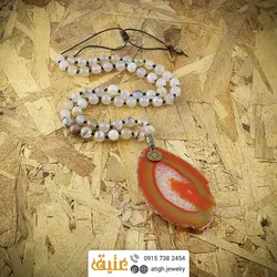 سینه ریز اسلایس عقیق سلیمانی مرغوب بینظیر و عقیق شجری با نقش و نگار بسیار زیبا بافت گره ای