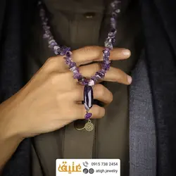 سینه ریز آمتیست تراش نامنظم معدنی سنگ درمانی بسیار خوشرنگ اکسیر آرامش