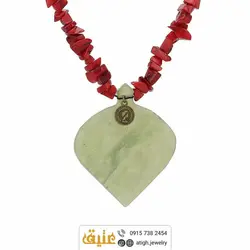 سینه ریز شامقصود افغان تراش قلب و مرجان طبیعی نامنظم بسیار خوشرنگ