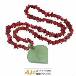 سینه ریز شامقصود افغان تراش قلب و مرجان طبیعی نامنظم بسیار خوشرنگ