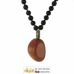 سینه ریز دلربا نامنظم و عقیق سیاه (انیکس) مات طبیعی بافت گره ای