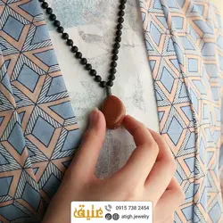 سینه ریز دلربا نامنظم و عقیق سیاه (انیکس) مات طبیعی بافت گره ای