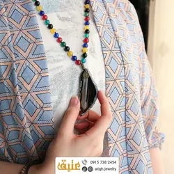 سینه ریز اسلایس عقیق سلیمانی و عقیق ام البنین معدنی بسیار خوشرنگ گره ای