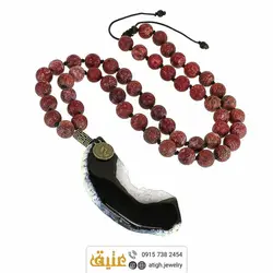 سینه ریز اسلایس ژئود عقیق سلیمانی و رودونیت مات معدنی بسیار خوشرنگ و خوش نقش