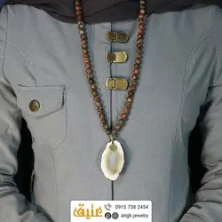 سینه ریز اسلایس عقیق سلیمانی خوشرنگ و اوناکیت مات معدنی بافت‌